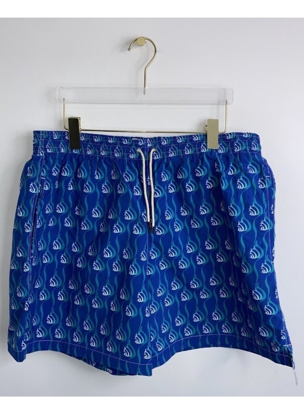 Le Sirenuse Positano Men’s Swim Trunks Sz 34 (3XL) Made In Italy Blue Lined